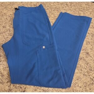 Mens FIGS SCRUB PANTS Royal Blue Size SMALL Cairo Cargo Straight Leg